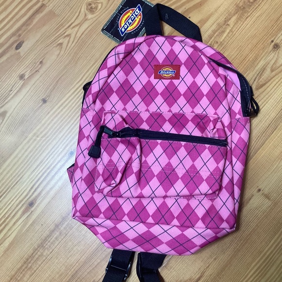 Dickies Bags Dickies Nwt Pink Diamond Argyle Pattern Mini Backpack